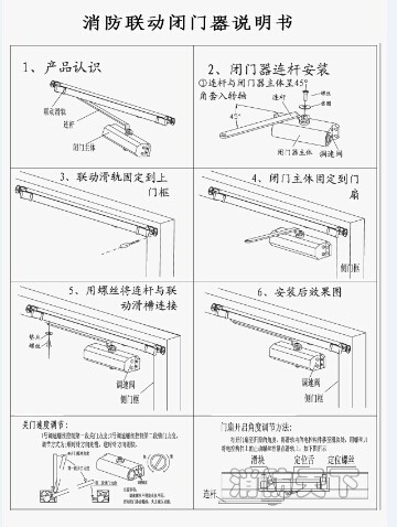 足球服与防火门闭门器安装说明书