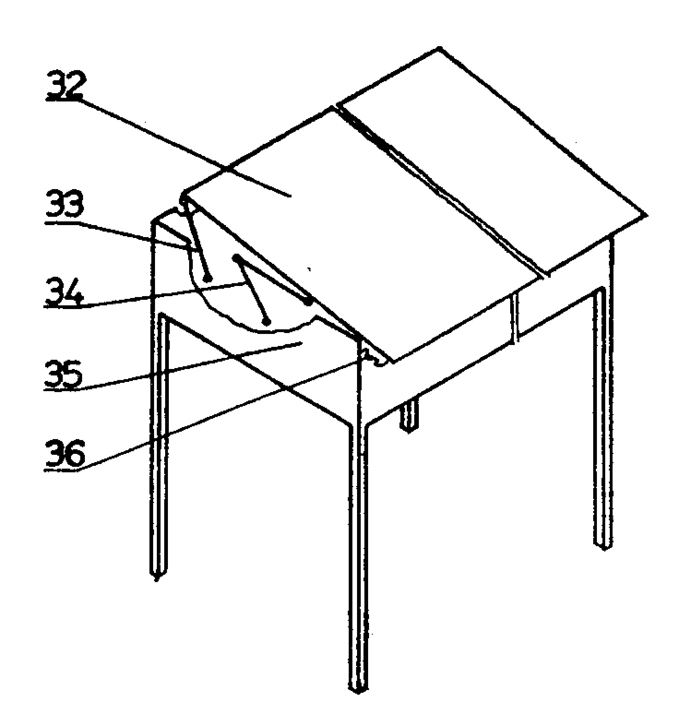 折叠桌与用喷枪画画