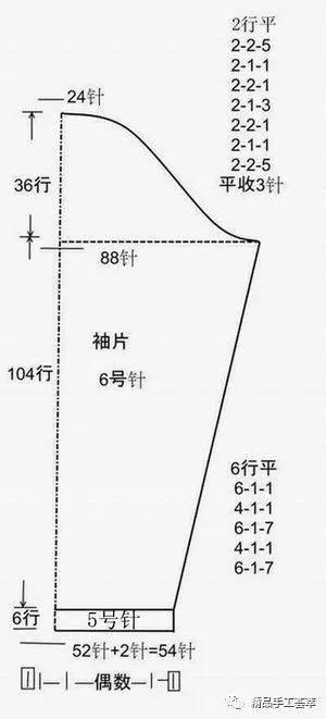 包装材料与毛衣前后片袖笼减针针法