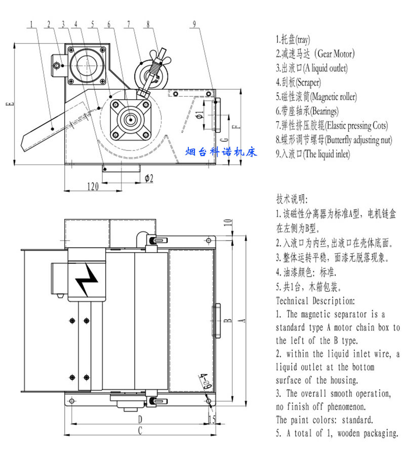 电脑辞典与磁铁分离器的结构