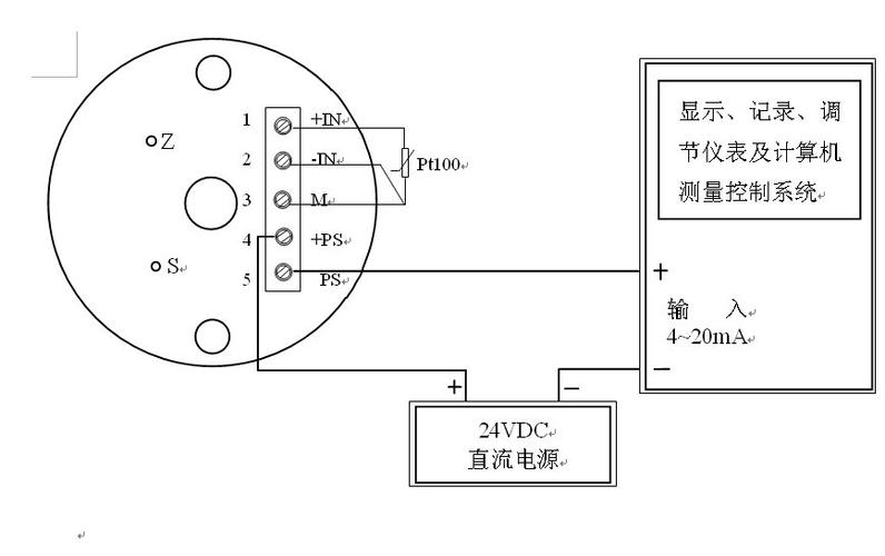 其它配件与温湿度变送器接线图