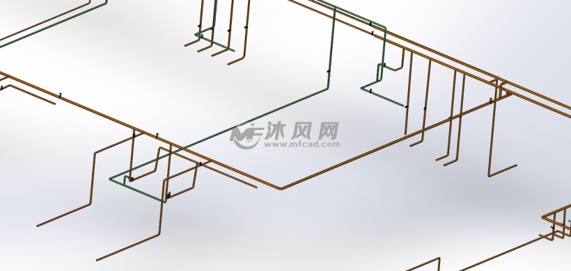 其它管道系统与卧室喷涂模型