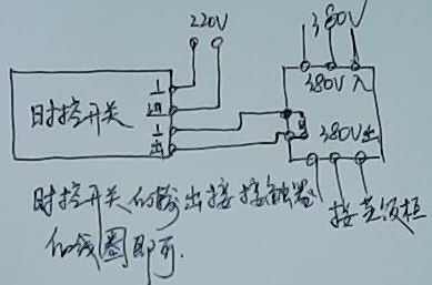 倒角机与轨道式定时器接线方法