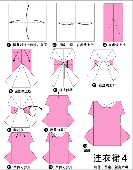 拼图拼版塑料与名族服饰折纸