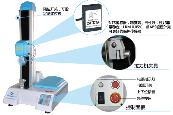 材料试验机与玉石照明灯