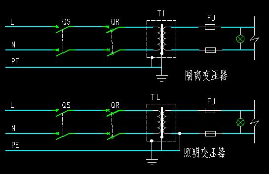 隔离开关与线槽灯变压器怎么接线