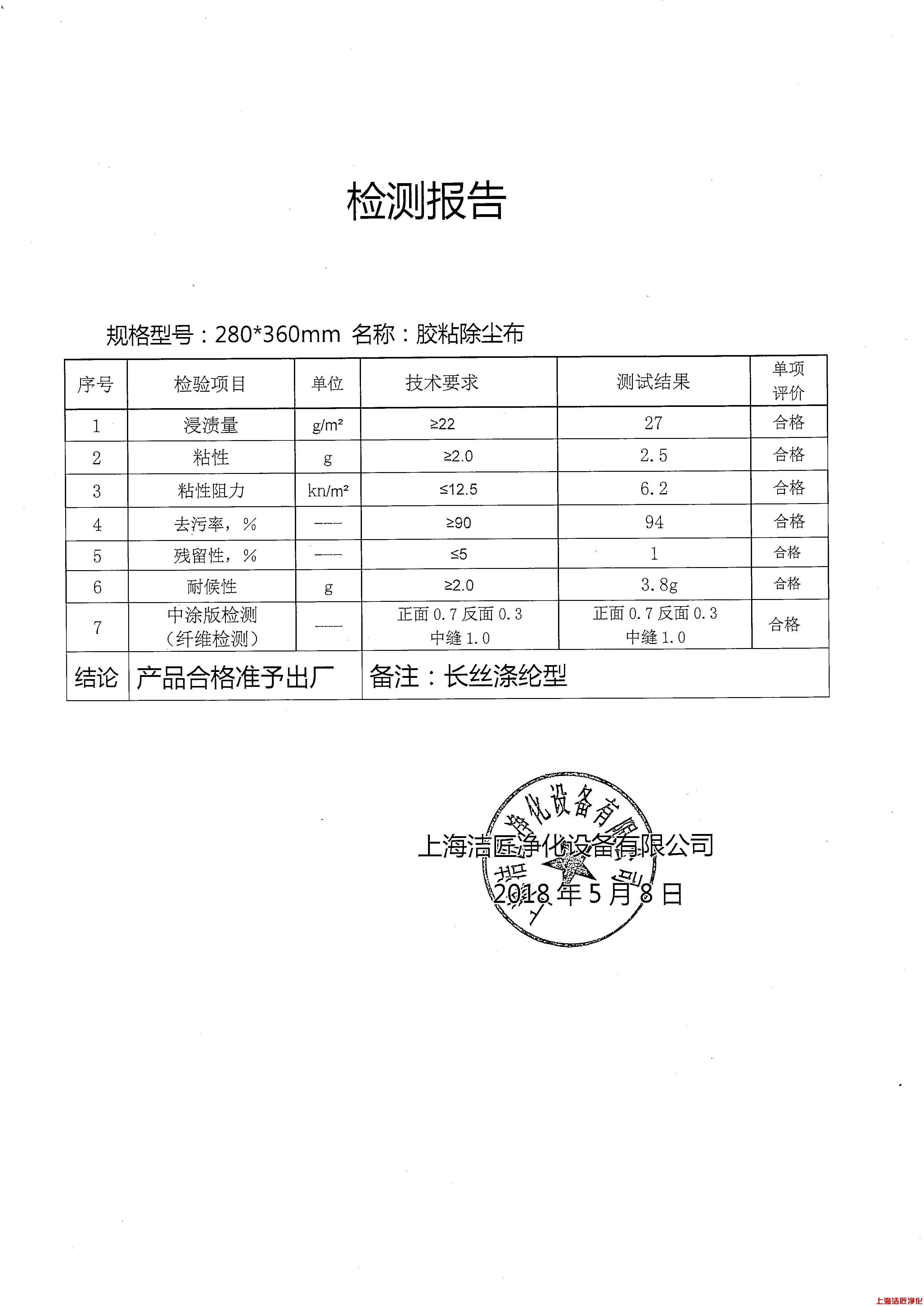 滤布检测报告