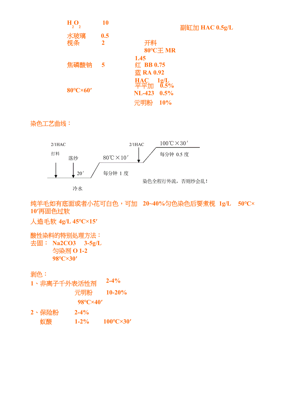 简述直接染料染色的工艺流程