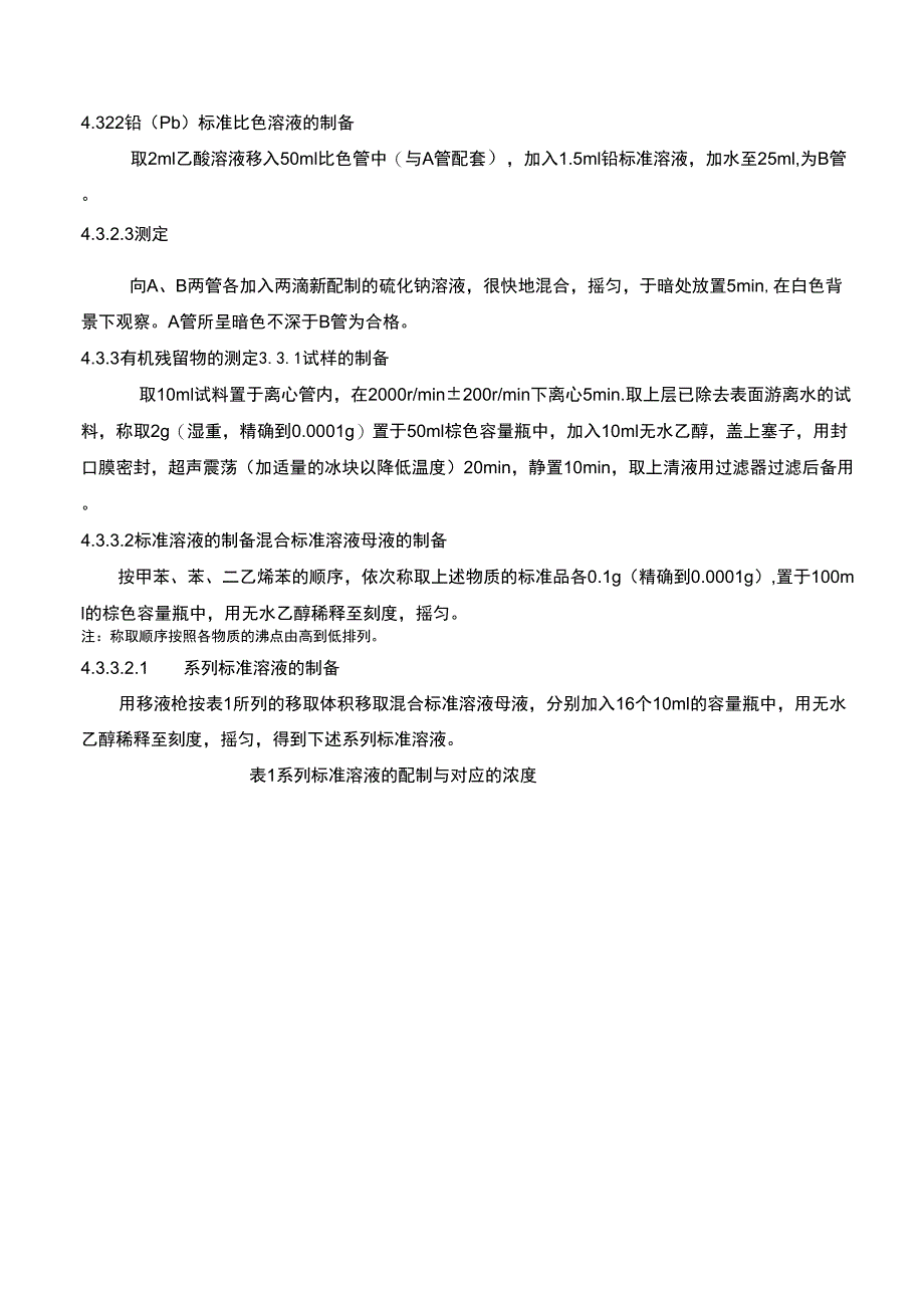 树脂检测方法和标准