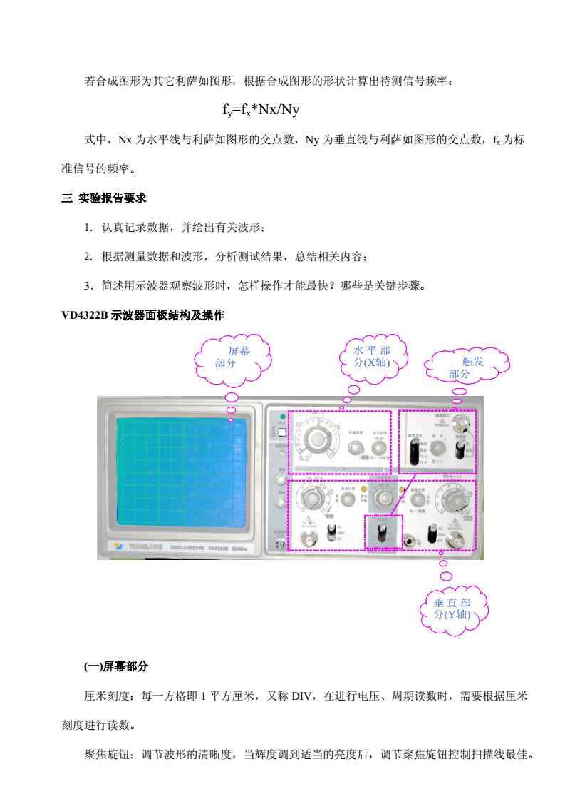 示波器实验做法