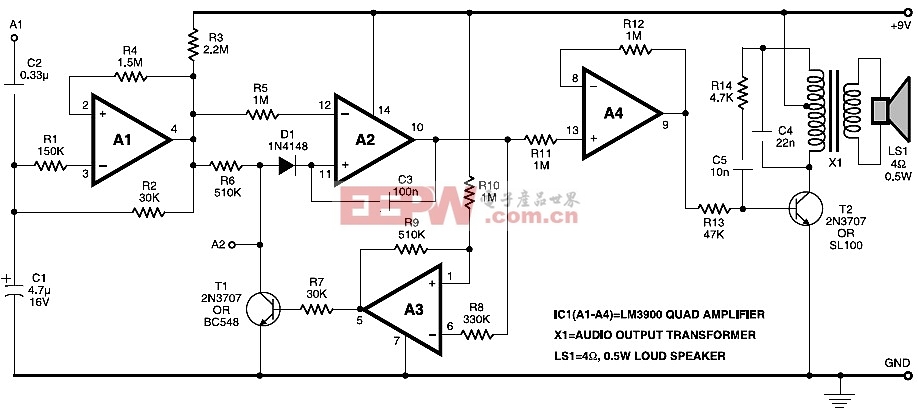 扬声器的电路图