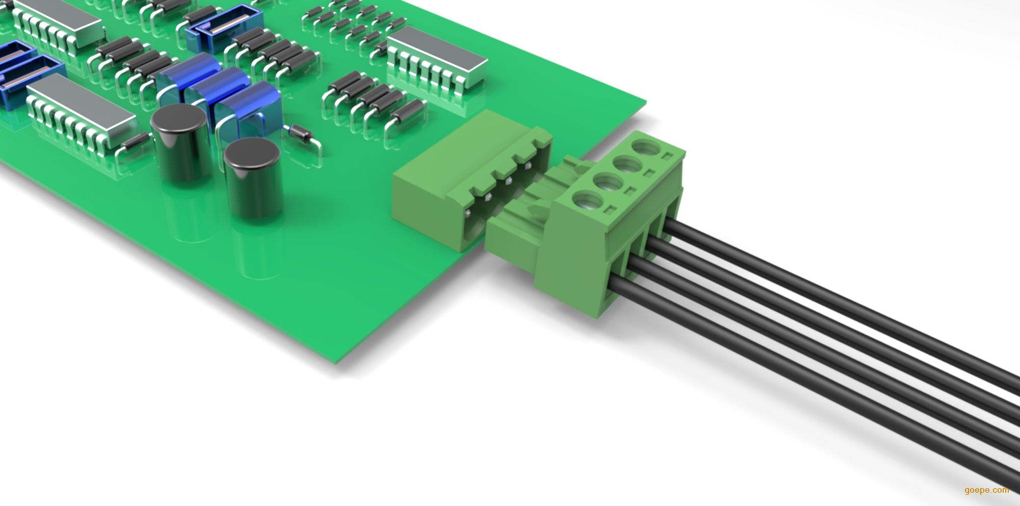 pcb插座与液压胶管连接