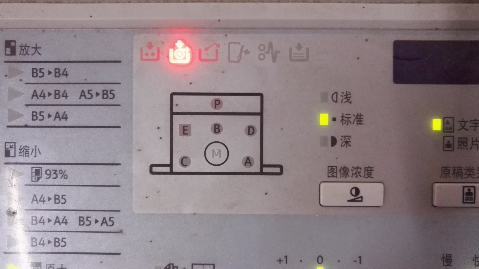 印刷机指示灯意思