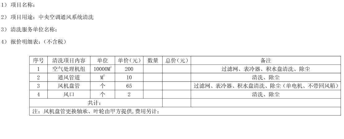 中央空调系统检测项目