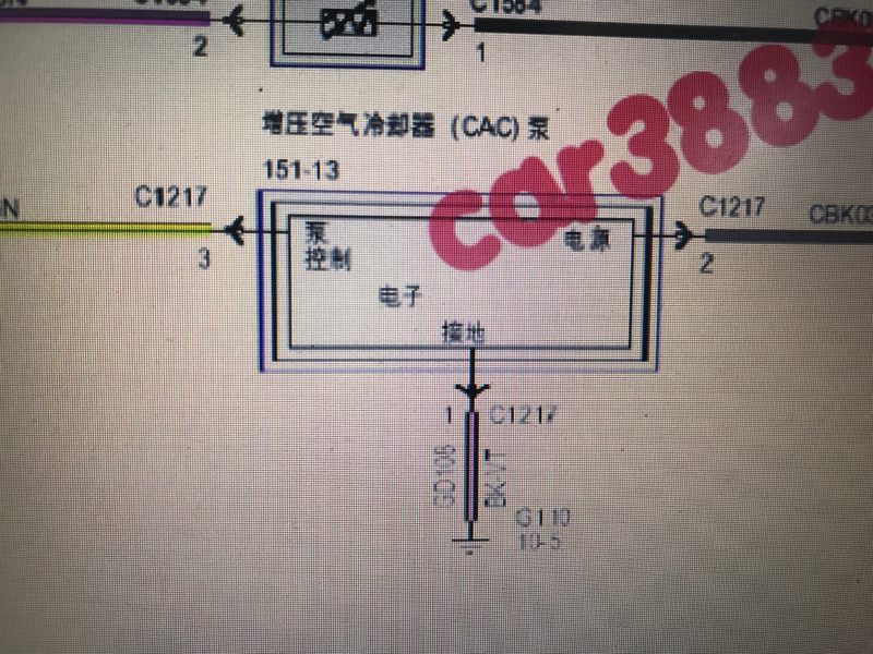 充气冷却器冷却液泵控制电路开路