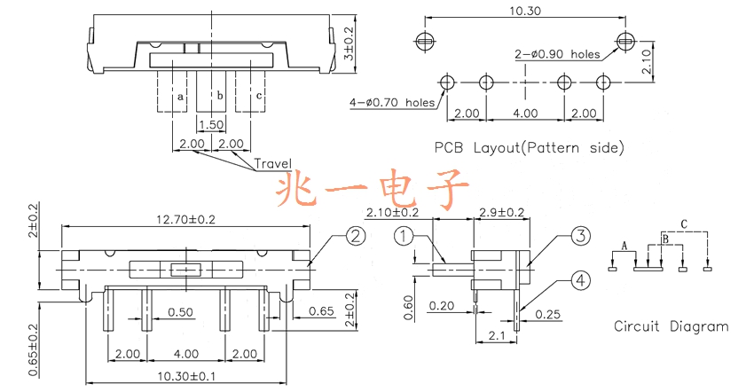 拨动开关安装