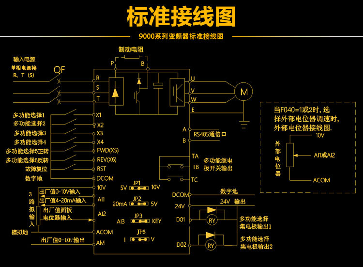 220v雕刻机变频器接线图解