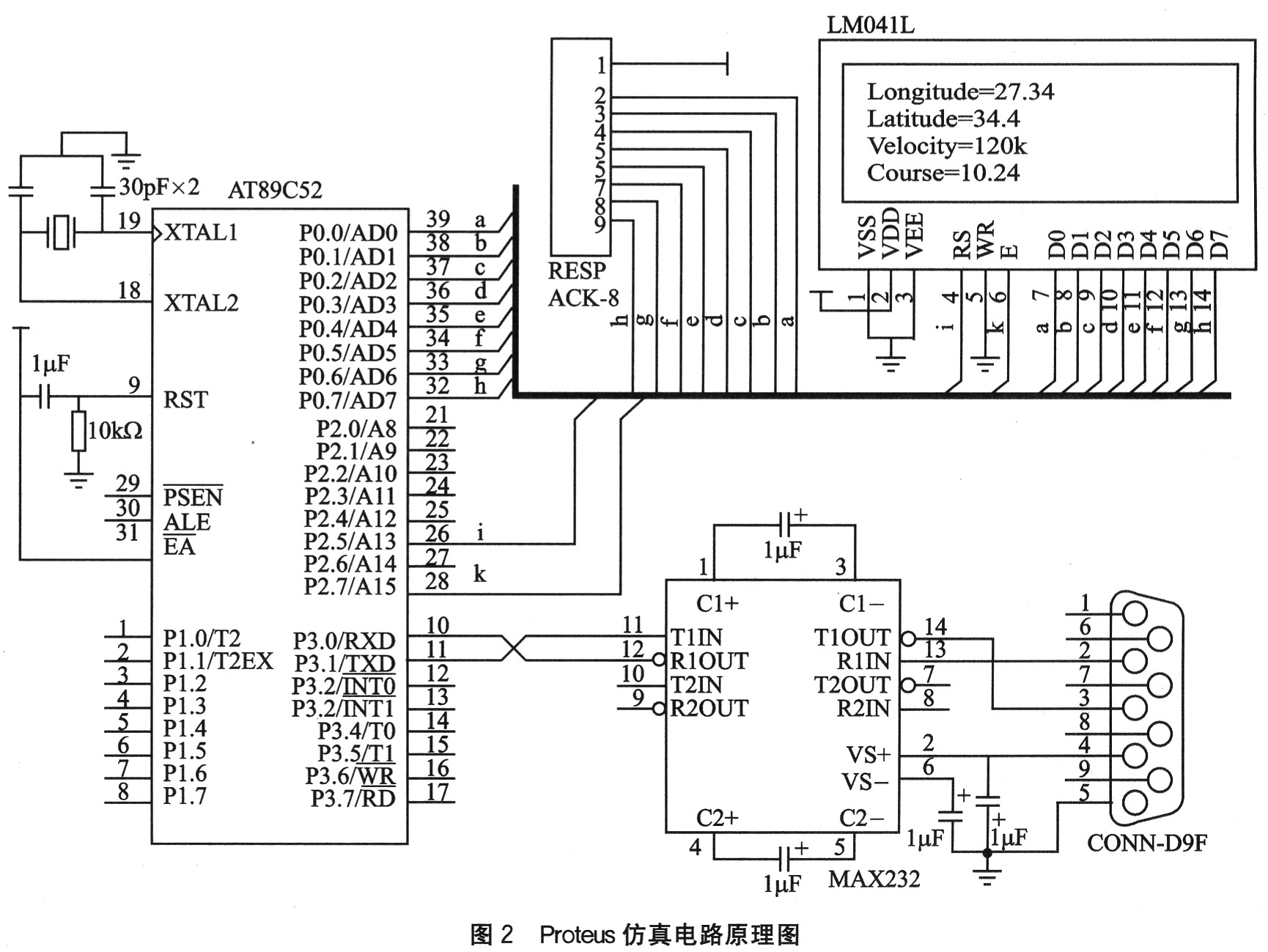 液位传感器仿真proteus