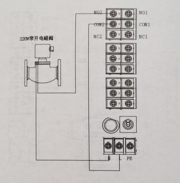 燃气报警器电磁阀接线端怎么接