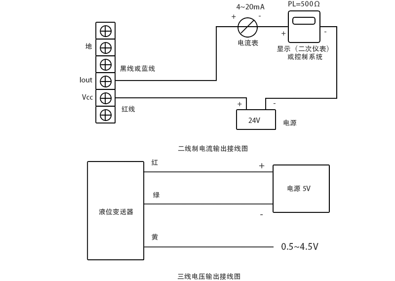 制冰机与建筑护栏与液位变送传感器接线图解