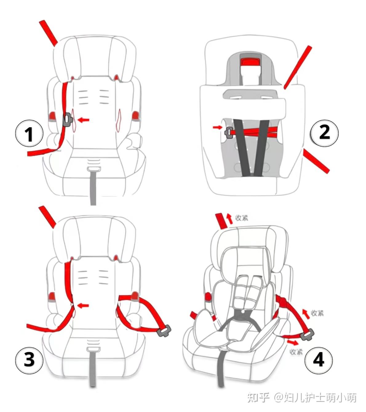 宝宝安全椅子安装方法