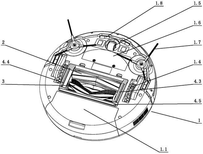扫地机器人转向轮机构图