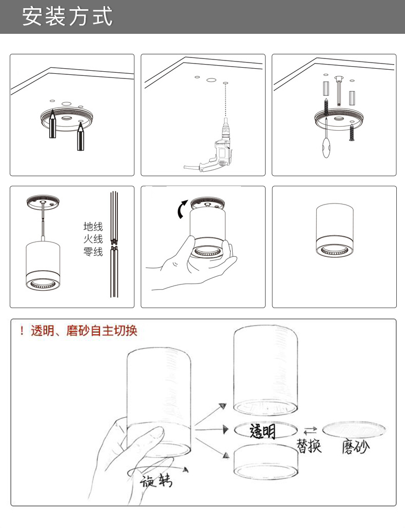 杯灯安装图解