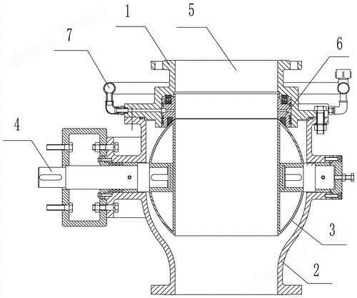 煤粉球阀结构