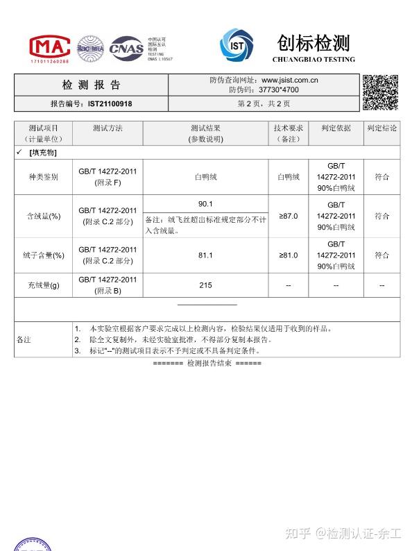 羽绒检测多少钱