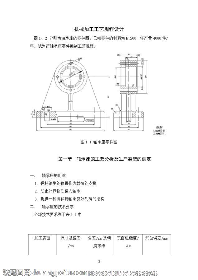 轴承座工艺工装设计毕业论文