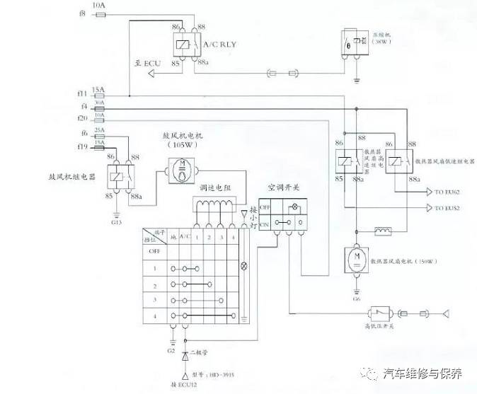 长安奥拓与汽车空调压缩机接线原理视频