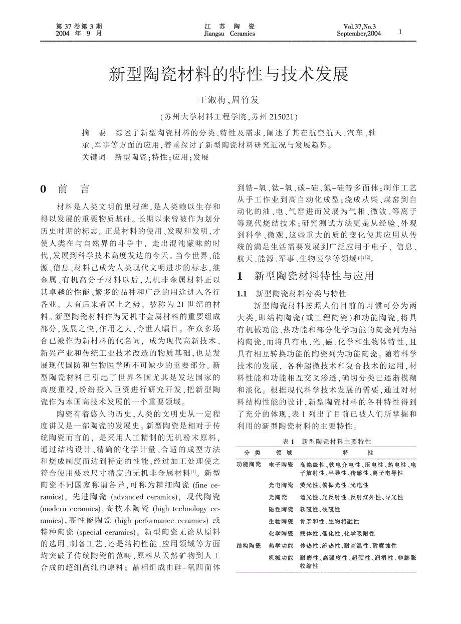 新型陶瓷材料的新型制备技术