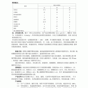 保温涂料配方