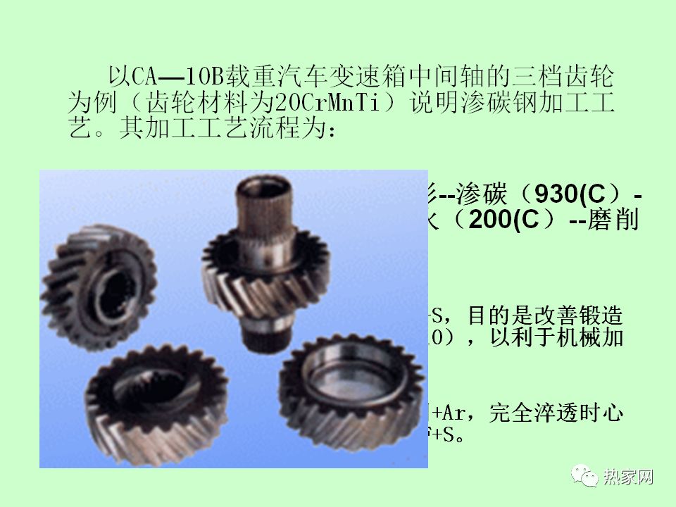 汽车变速齿轮的材料和热处理