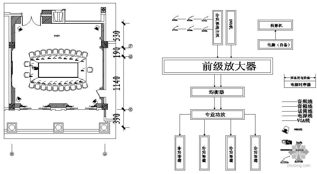 酒店音响线路布置图