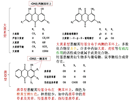 醌类定义及结构类型