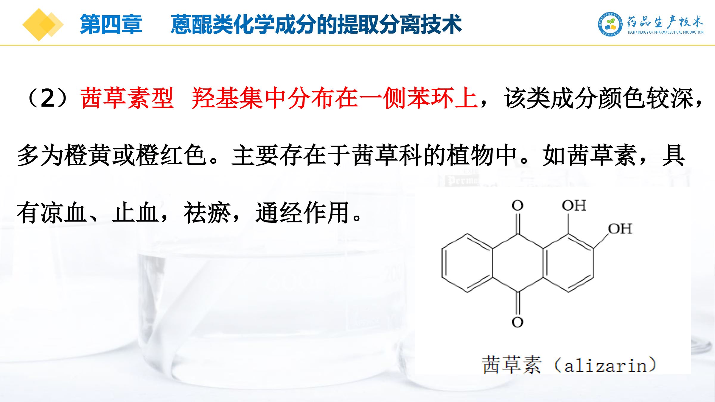 醌类提取分离