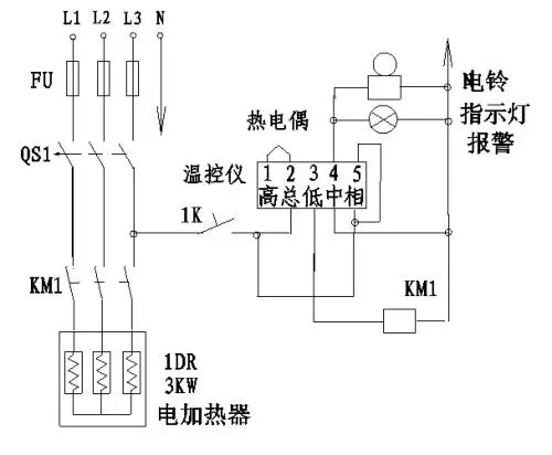 燃气炉温控器接线图及原理