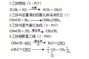 炔烃与氢气反应的化学方程式