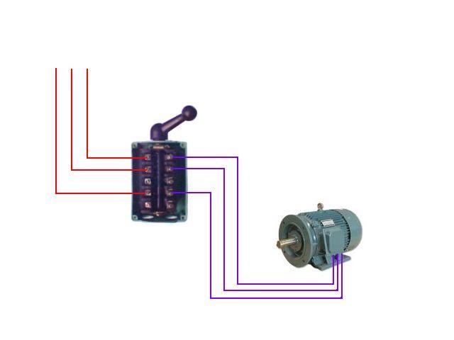 倒顺开关接电动机
