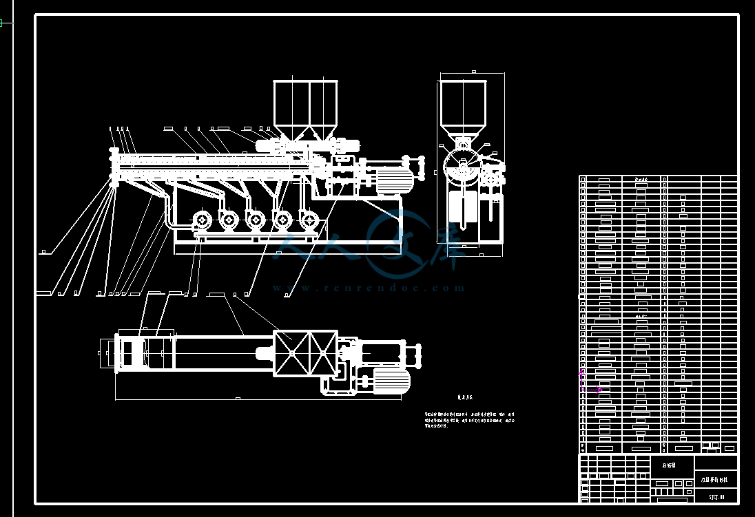 挤出机图纸3dcad