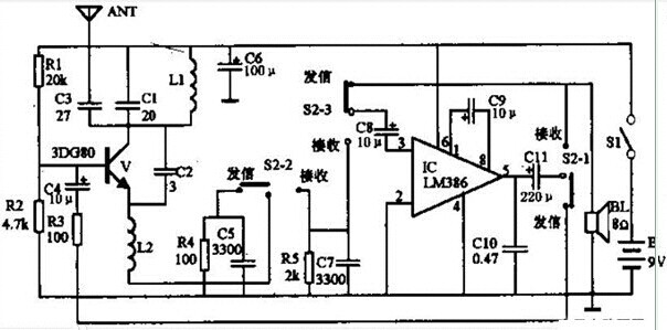 对讲机接收电路