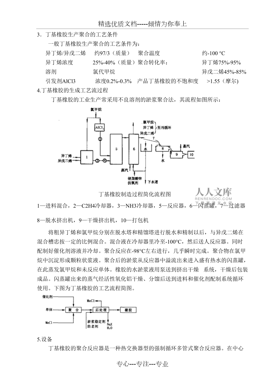 丁基橡胶的生产工艺