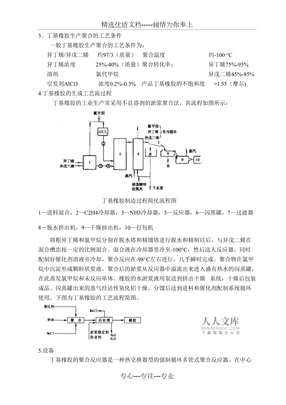 丁基橡胶的生产工艺