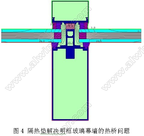 幕墙隔断热桥措施示意图