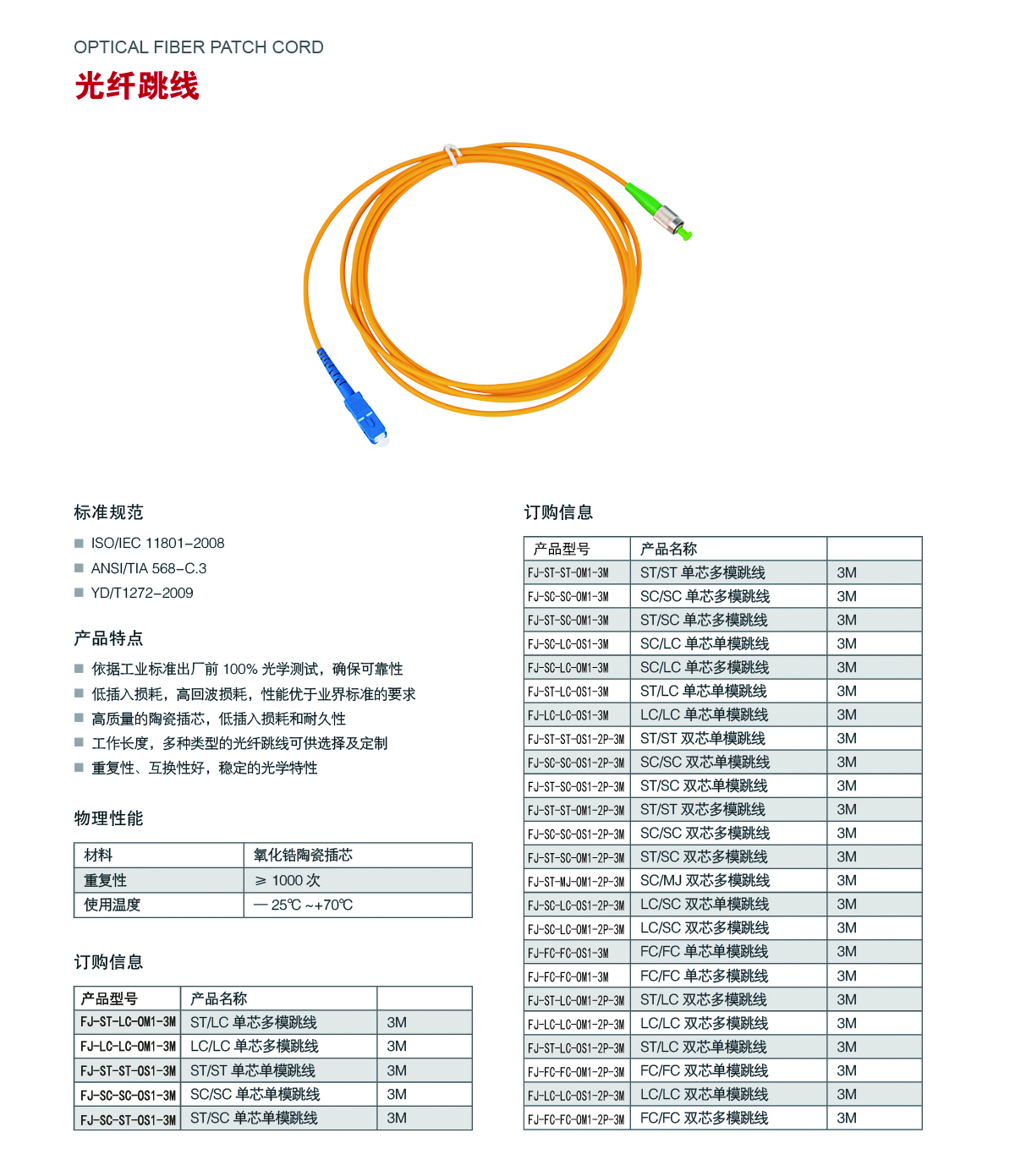 光纤跳线寿命多长