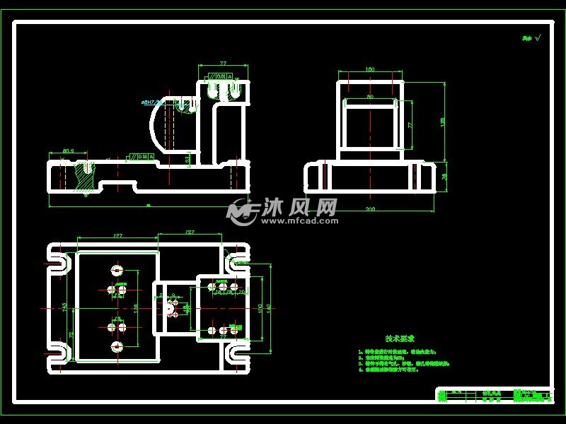 离合器结合叉9孔夹具设计