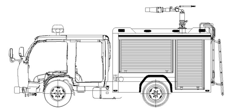 消防车水管怎么画