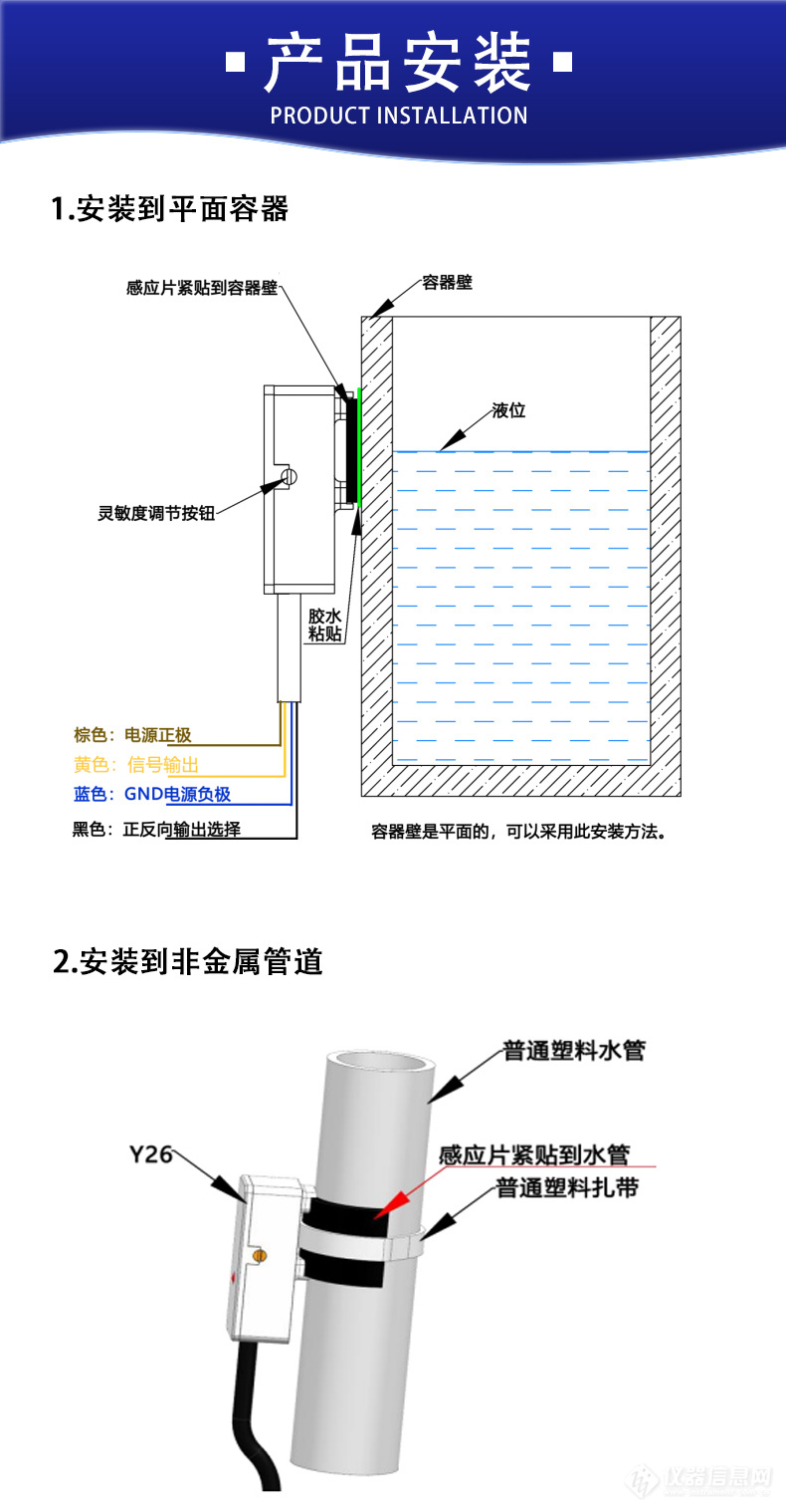 外贴式液位开关防水