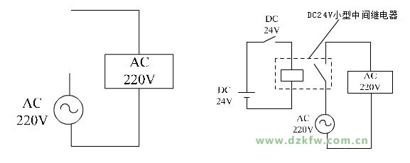 微型中间继电器原理图